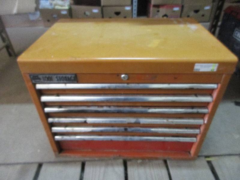 Napa metal tool box w tools