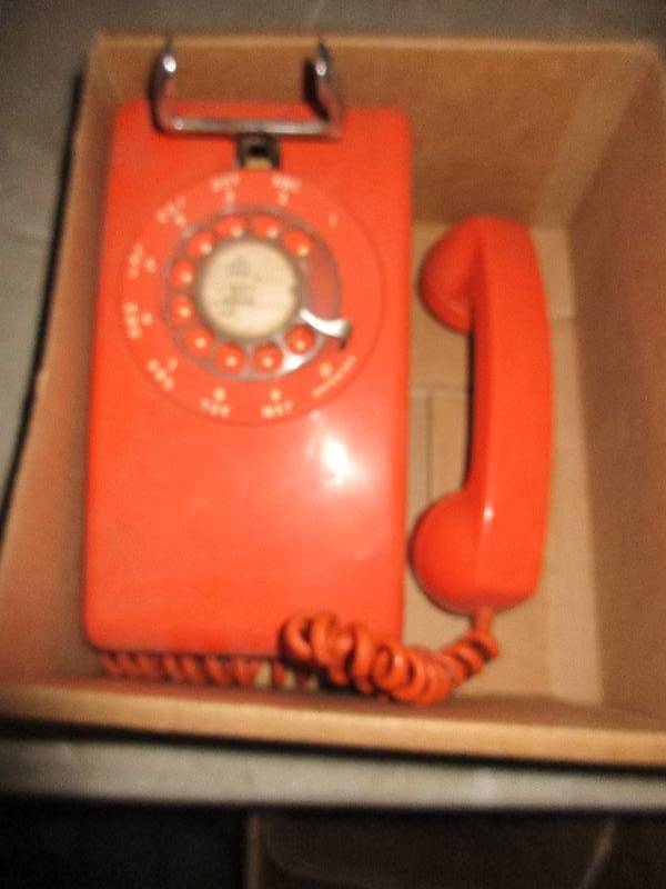 vintage orange phone