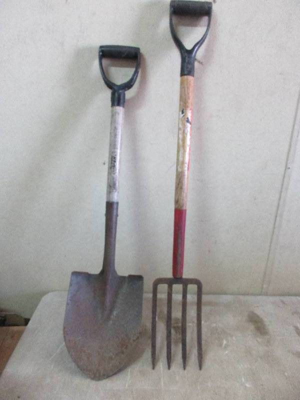 shovel and pitch fork