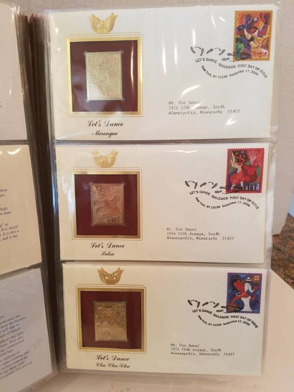 lot 62 image: Golden Replicas Of the United States Stamps in 22 K Gold