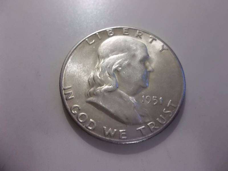 1951 S Franklin Half Dollar Very High Grade MS