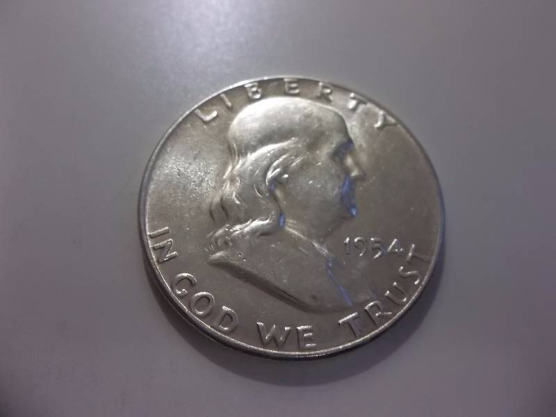 1954  Franklin Half Dollar High Grade MS