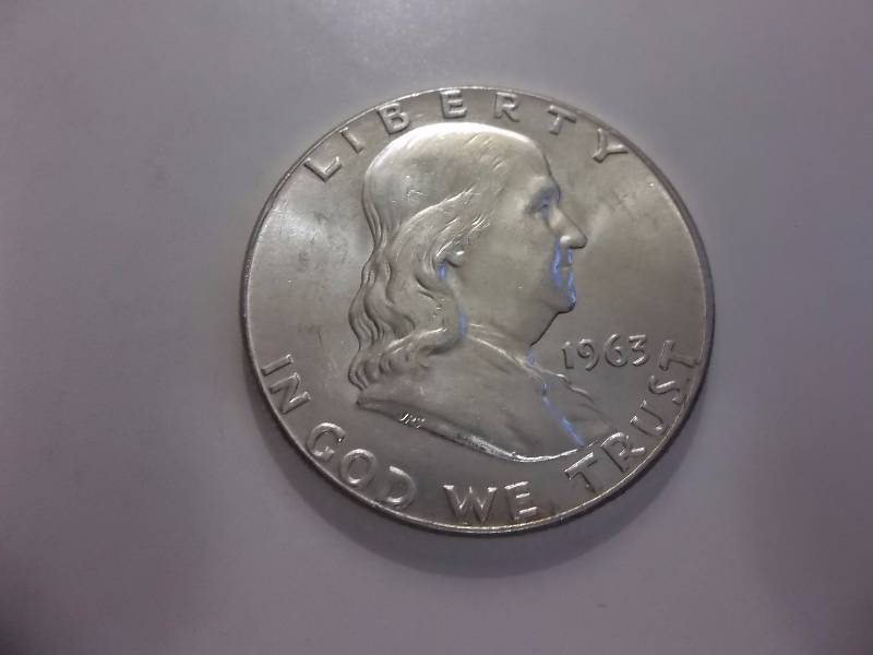 1963  Franklin Half Dollar Very High Grade MS Full Bell