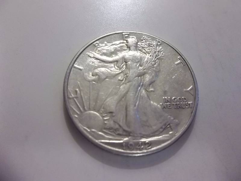 1942 D Walker Half Dollar Very High Grade AU