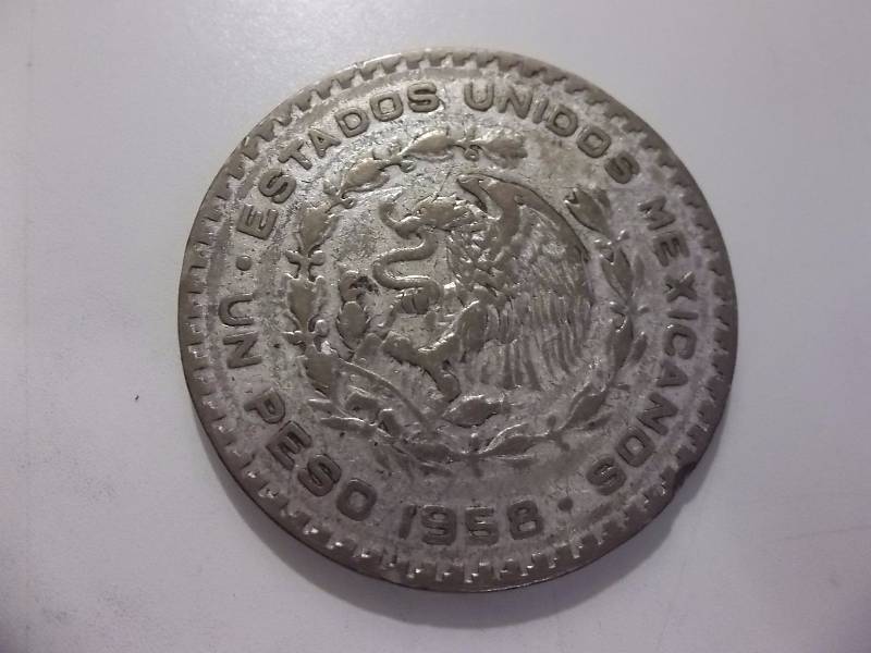 1958 Silver Mexican Peso .5104 Oz.