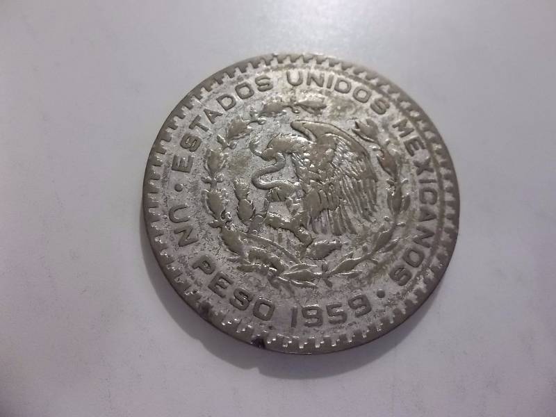 1959 Mexican Silver Peso .5104 Oz