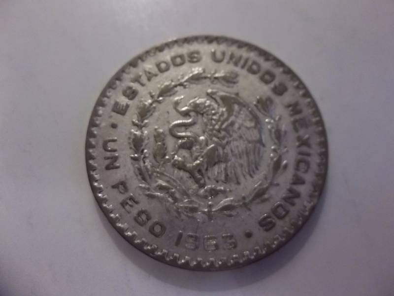 1963 Mexican Silver Peso .5104 Oz