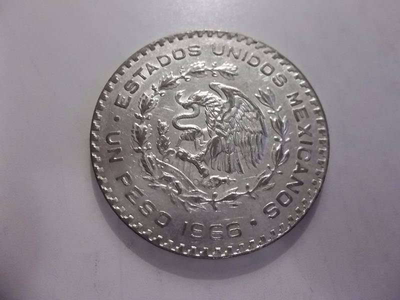 1966 Mexican Silver Peso .5104 Oz