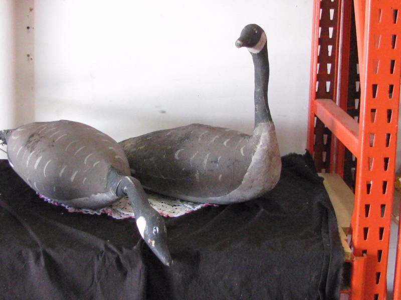 lot 33 image: Vintage Canvas Goose Decoys
