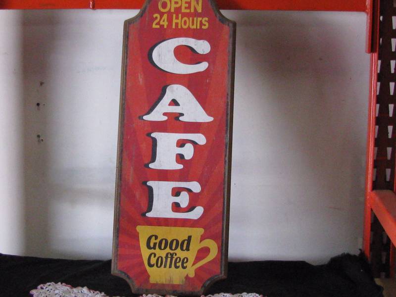 lot 46 image: Wood Cafe Sign