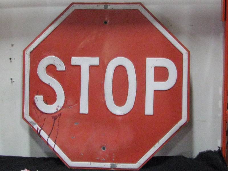 lot 17 image: Metal STOP Sign