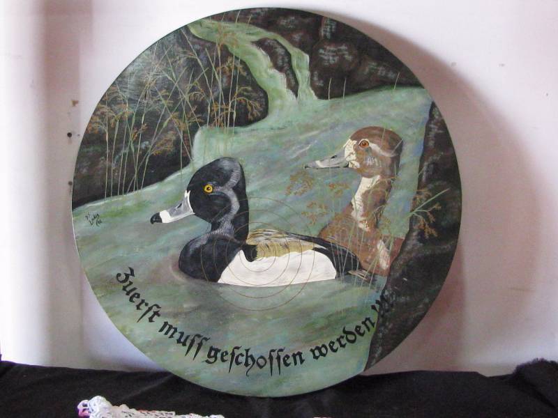 lot 31 image: German Wood Shooting Target