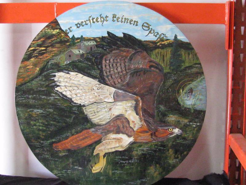 lot 32 image: German Wood Shooting Target