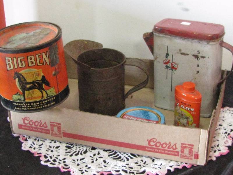 lot 75 image: Advertising Tins