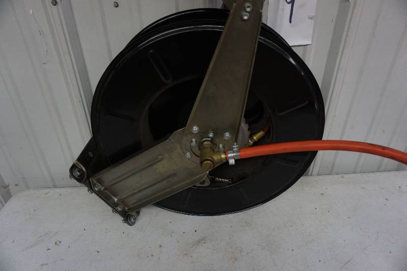 lot 9 image: Ranger Products Model RH50 Dual Support Spring Rewind 50 Hose Reel
