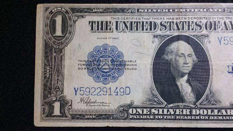 lot 5 image: 1923 $1 Silver Certificate