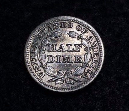 lot 15 image: 1847 Silver Half Dime - High Grade