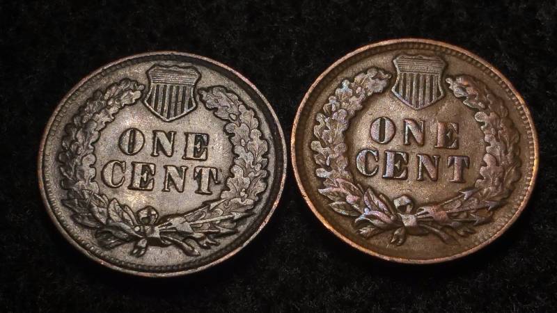lot 63 image: 1900s Indian Head Cent x2