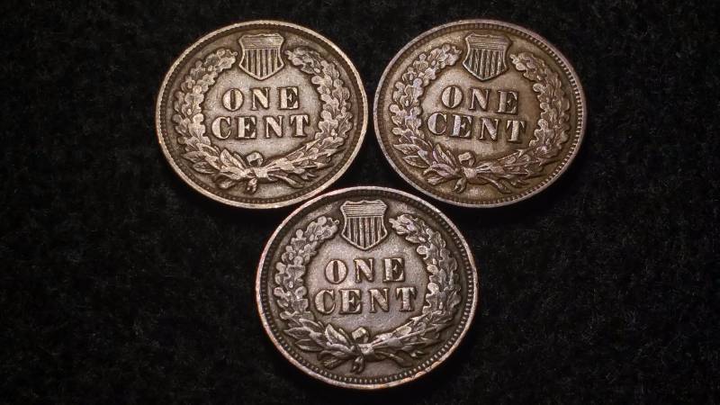 lot 65 image: 1900s Indian Head Cent x3