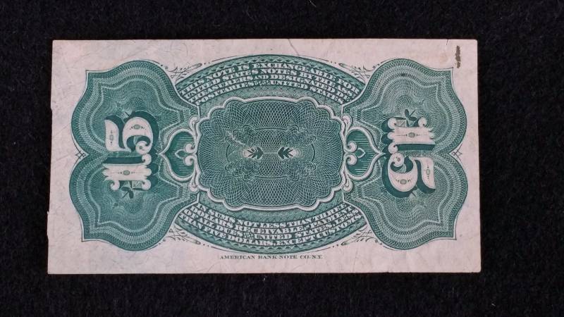 lot 3A image: 1863 15 Cent Fractional Note 4th Issue
