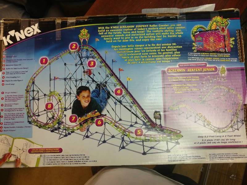 lot 161 image: Knex Screamin Serpent Roller Coaster