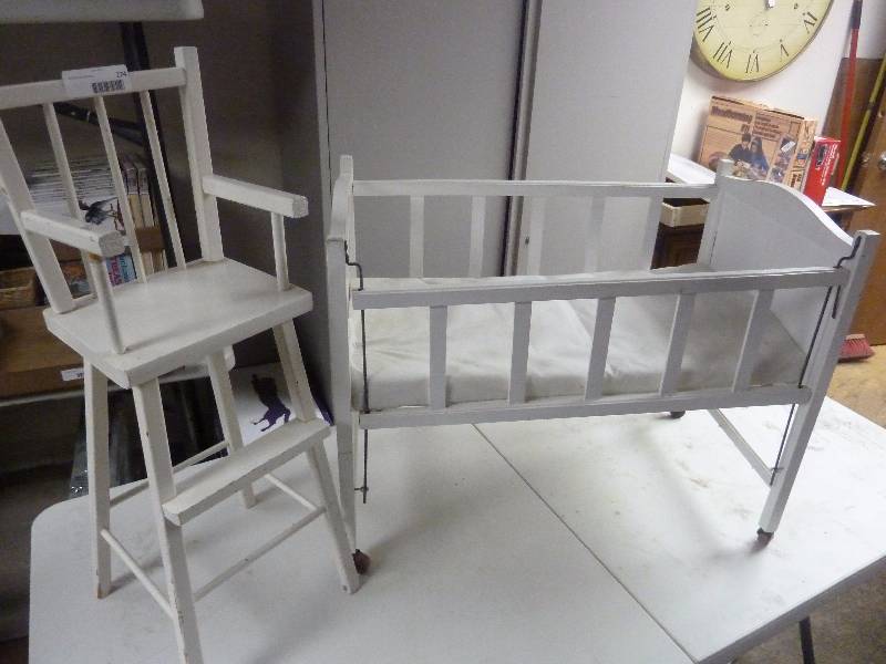 doll high chair and crib