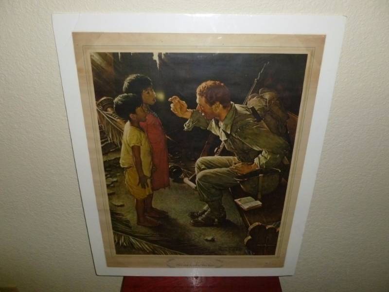 lot 11 image: Vintage Norman Rockwell Print