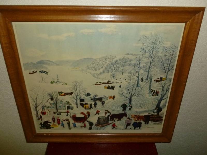lot 79 image: Vintage Grandma Moses Print