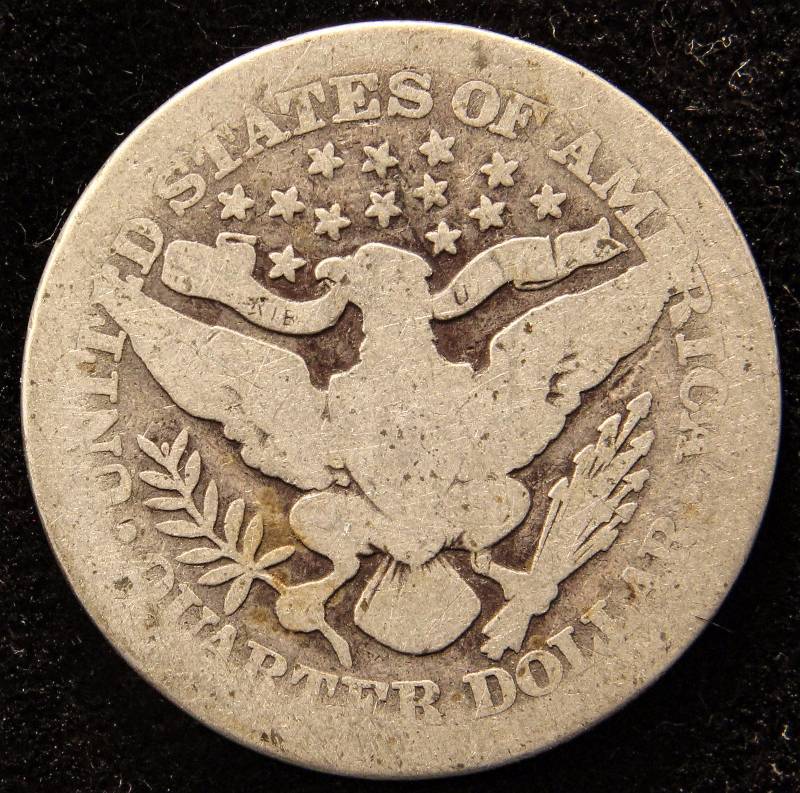 1911 BARBER SILVER QUARTER GOOD