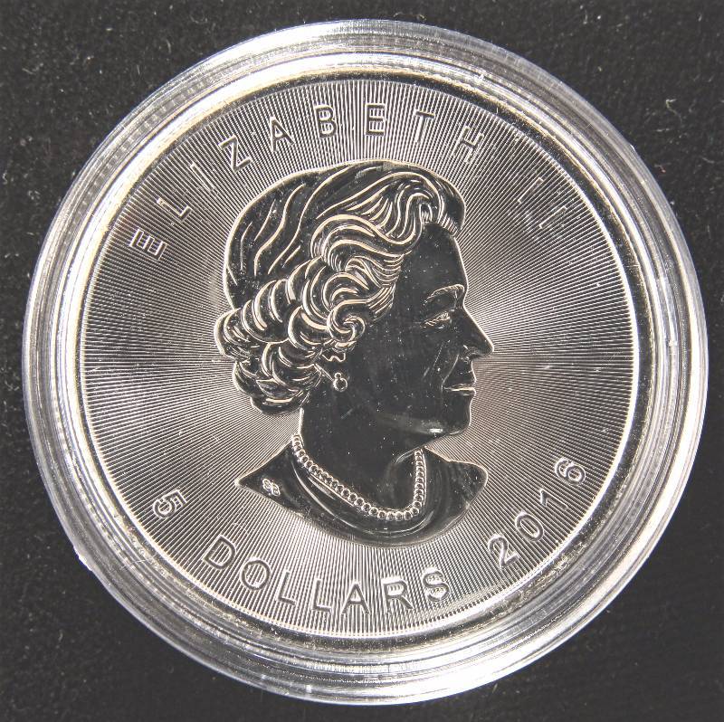 2016 CANADA MAPLE LEAF 1 TROY OZ. .9999 FINE SILVER IN AIRTITE HOLDER