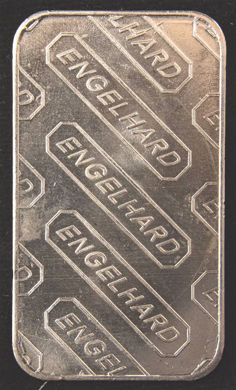 1 TROY OZ. .999 FINE SILVER BAR ENGELHARD