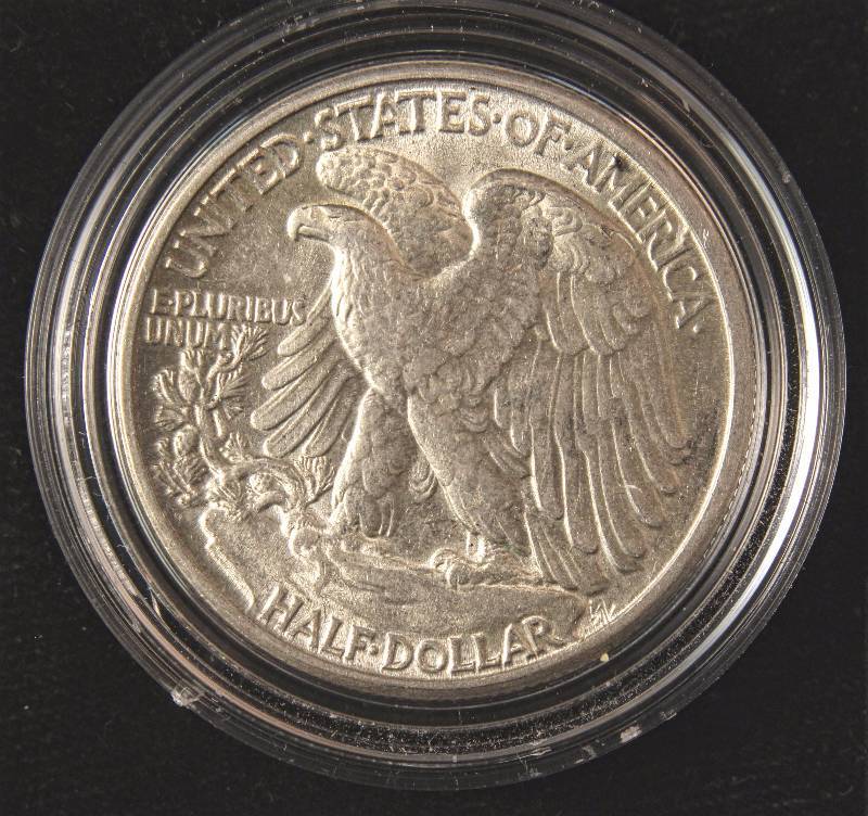 1941 WALKING LIBERTY SILVER HALF DOLLAR AU IN AIRTITE