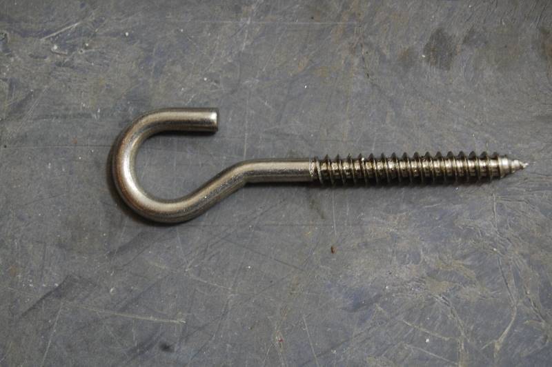 lot 6 image: 14 x 3 34 Cup Hooks-Stainless Steel-100 Hooks