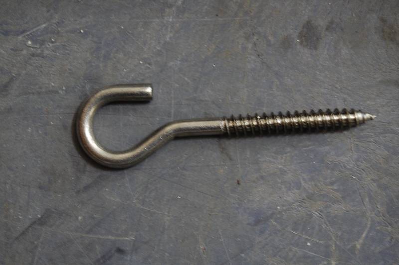 lot 7 image: 14 x 3 34 Cup Hooks-Stainless Steel-100 Hooks