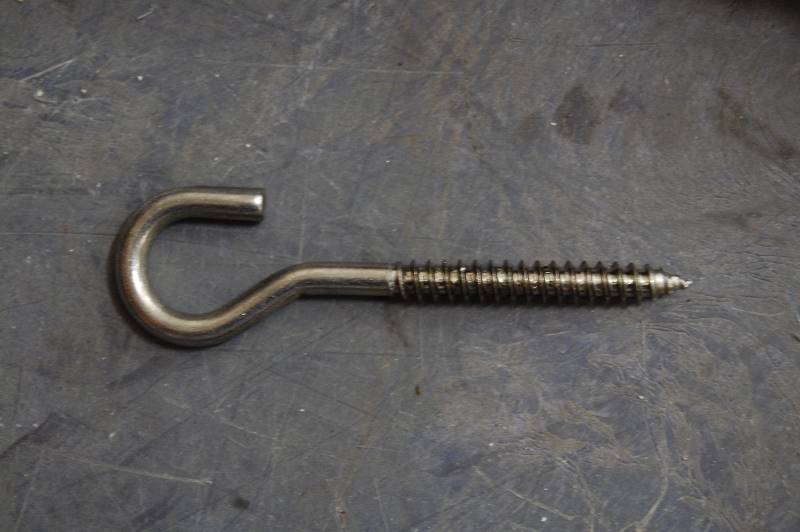 lot 9 image: 14 x 3 34 Cup Hooks-Stainless Steel-100 Hooks