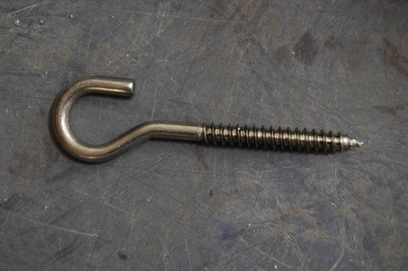 lot 10 image: 14 x 3 34 Cup Hooks-Stainless Steel-100 Hooks