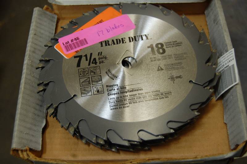 lot 46 image: 7 14 18T Circular Saw Blades