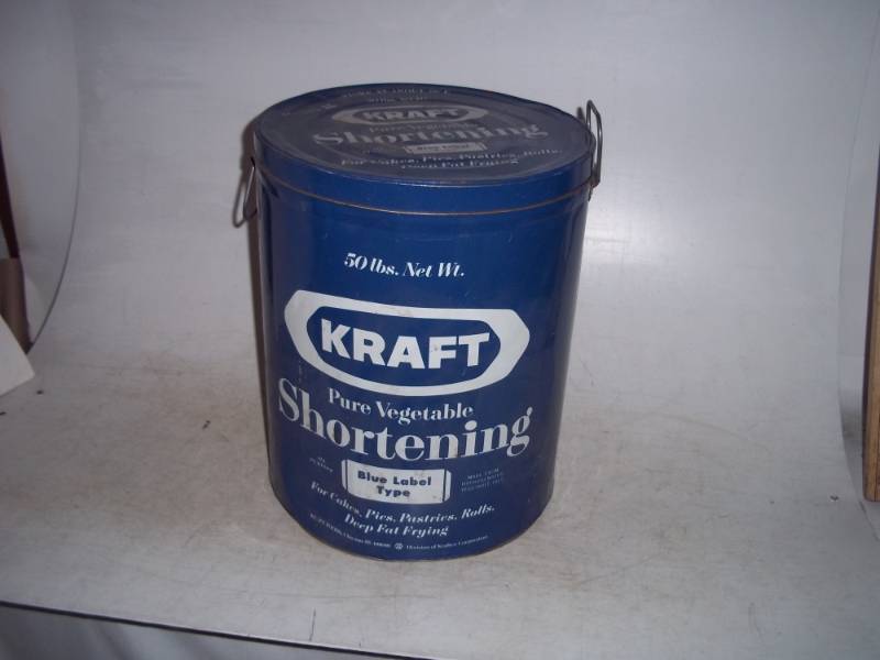 Antique 50 LB Kraft Shortening Can