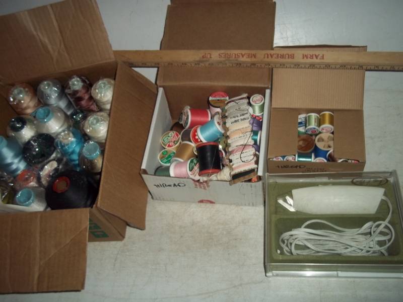 Assorted Thread and Electric Scissors