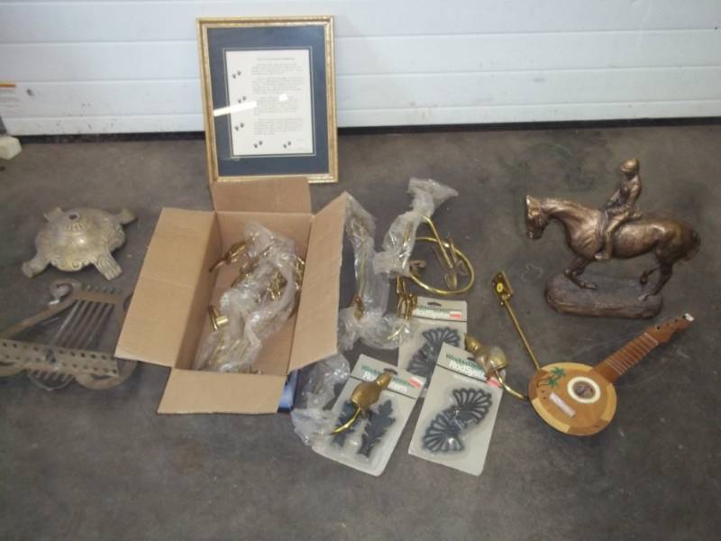 Brass Hooks, Horse and rider, assorted dcor