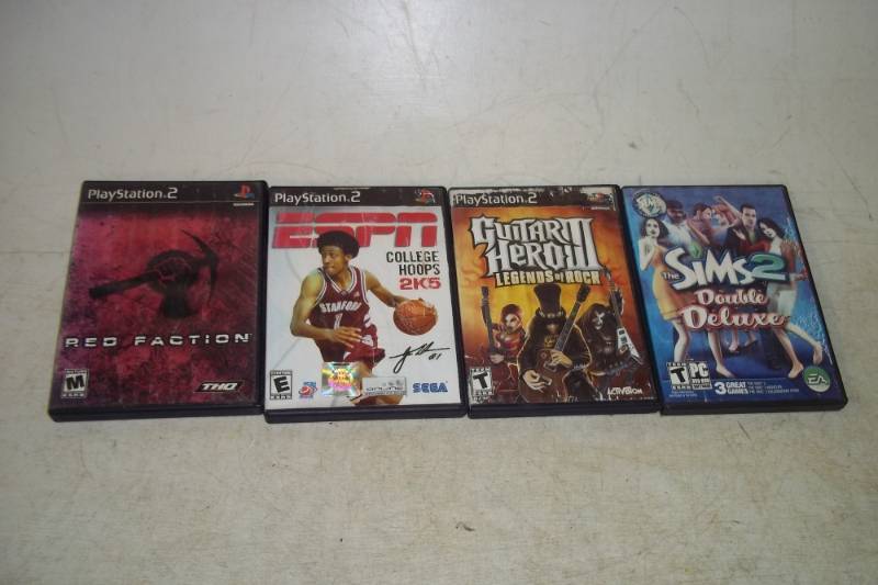 Three Play station 2 Games and one PC game