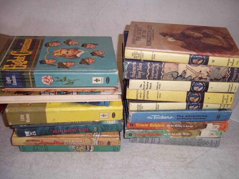 18 Vintage Girls Hard cover books