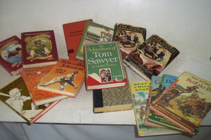 15 Vintage Boys Hard cover books