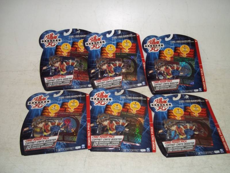 6 New Packages of Bakugans cards power Pack