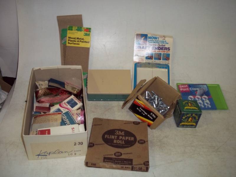 Assorted Household Items Babe Ruth Replica Baseball and hardware