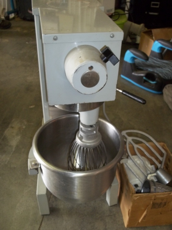 lot 1 image: Univex stainless steel mixer with attachments model number 0297