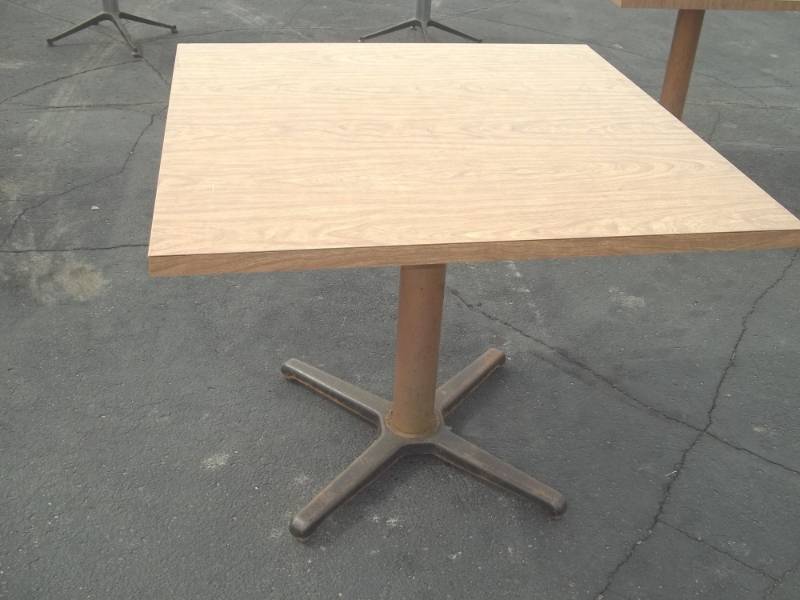lot 70 image: Light brown Tables 36 x 36 x30