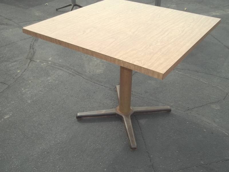 lot 71 image: Light brown Tables 36 x 36 x30