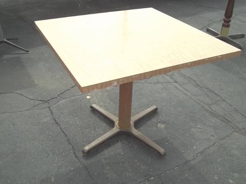 lot 72 image: Light brown Tables 36 x 36 x30