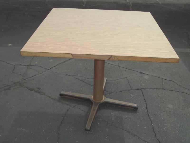 lot 73 image: Light brown Tables 36 x 36 x30